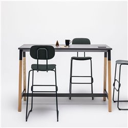 Tavolo alto ufficio con gambe in metallo - Ogi