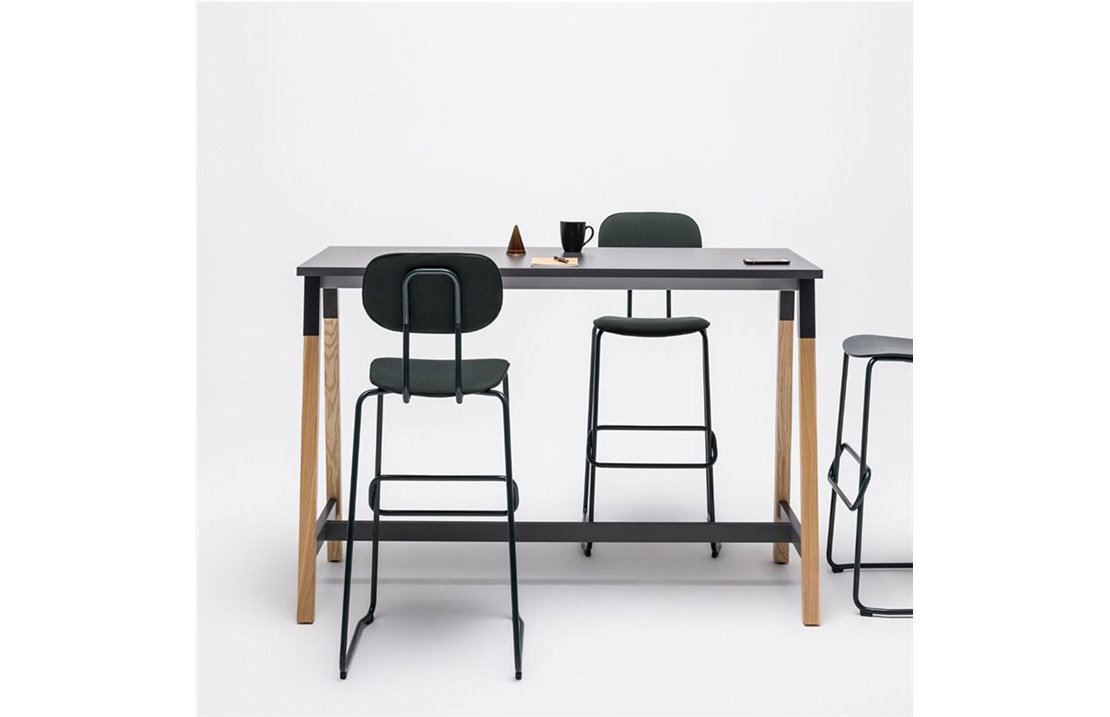 Tavolo alto ufficio con gambe in metallo - Ogi